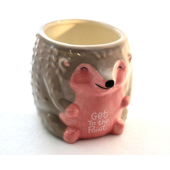 Hedgehog Ceramic Coffee Mug " Get To The Point" By Luckyoo - Picture 3 of 6
